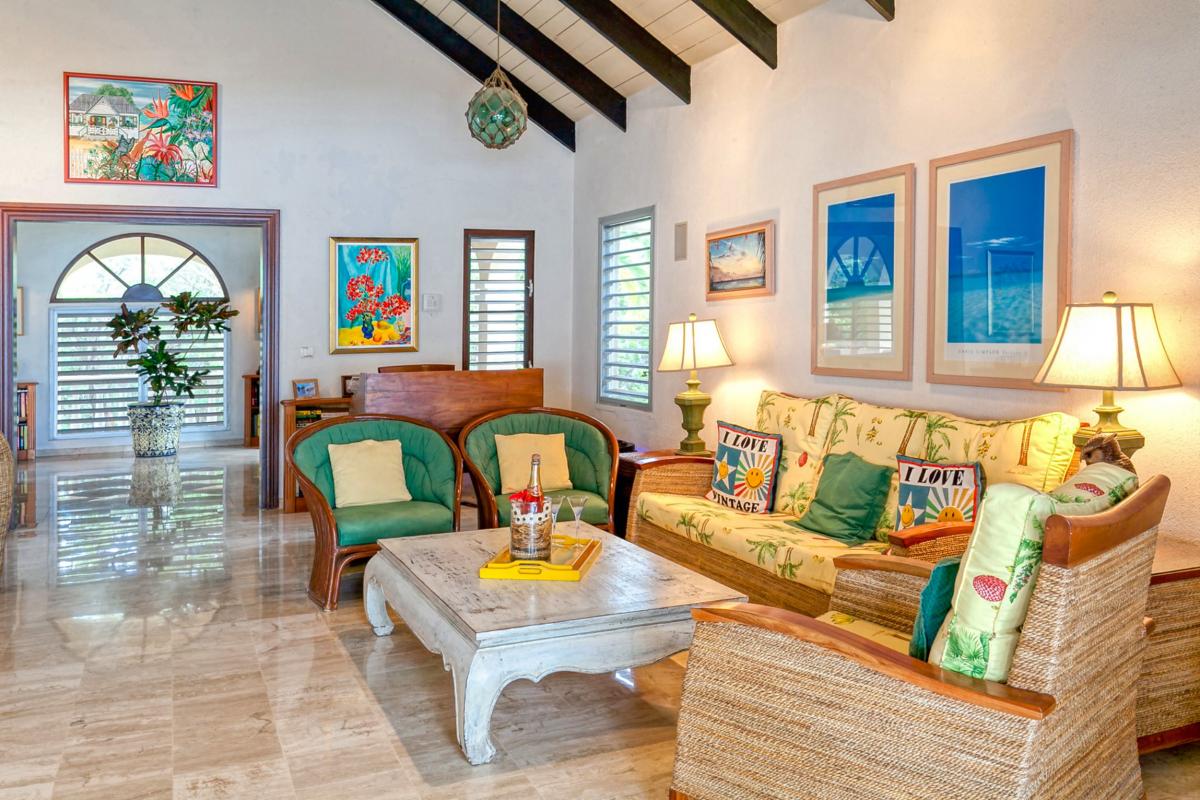 Villa for rent in St Martin -  The living room